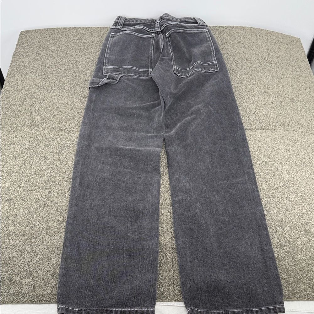J Galt Jeans Wm Small Black Gray Denim Carpenter Skate Street 90s Y2K Utility - Picture 2 of 8